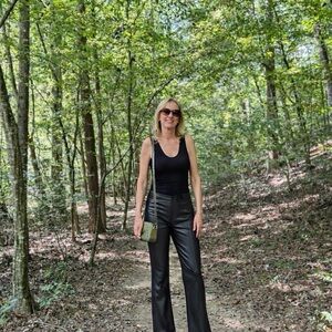 Mango Faux leather pants